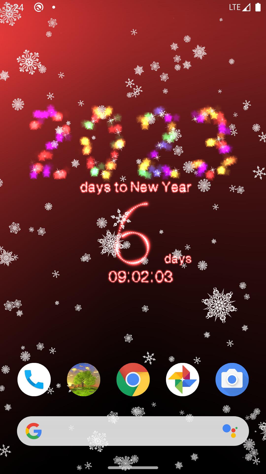 New Year's day countdown