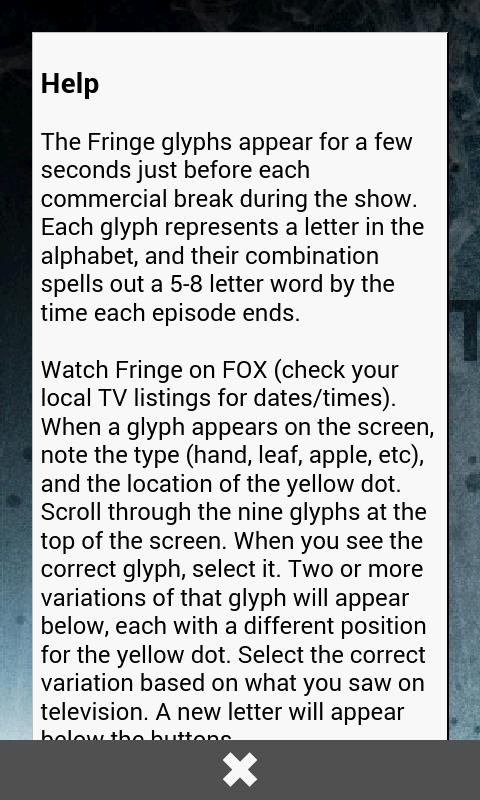 Fringe Glyph Translator