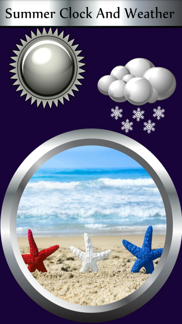 Summer Clock And Weather