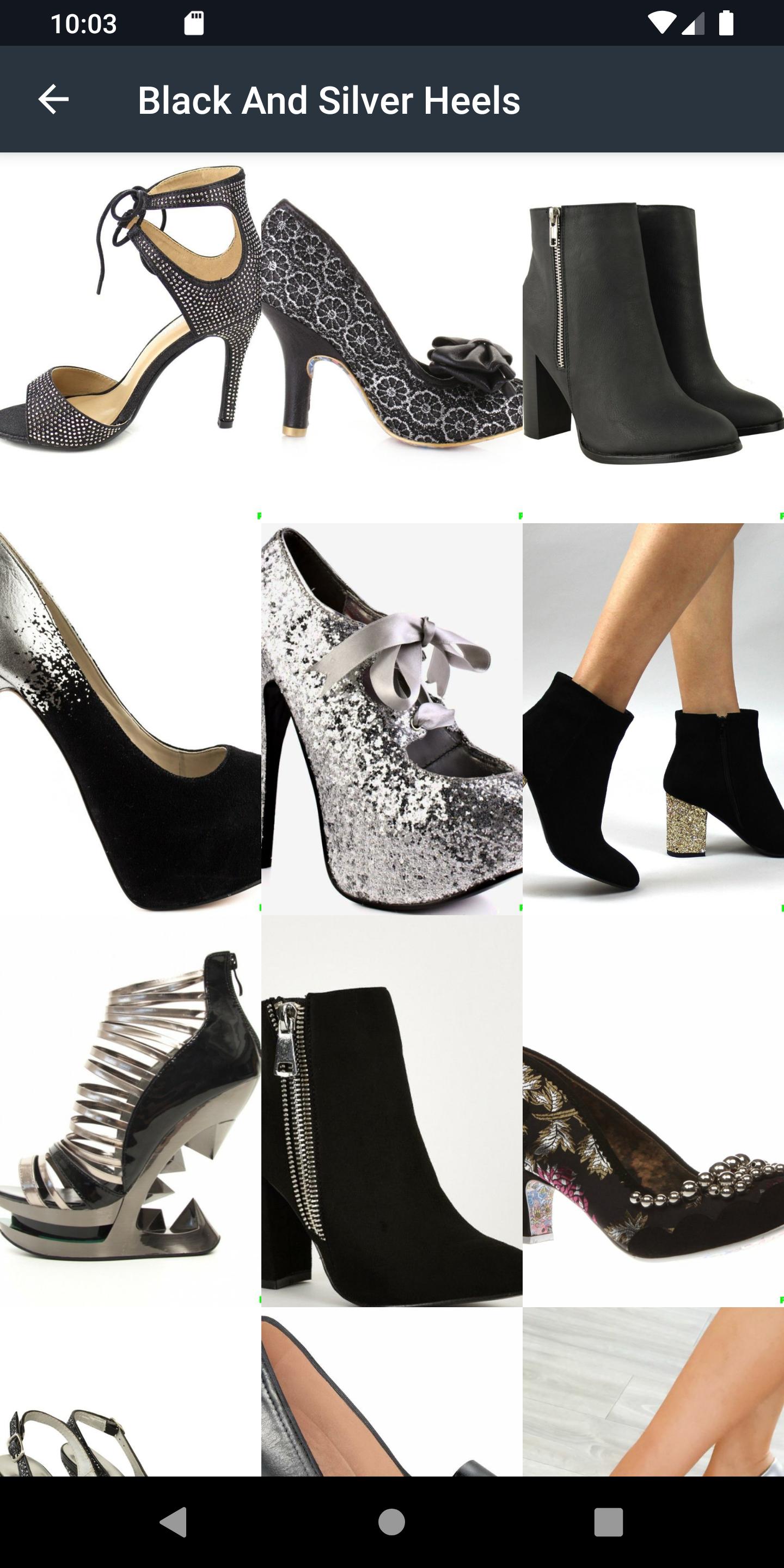 Black And Silver Heels