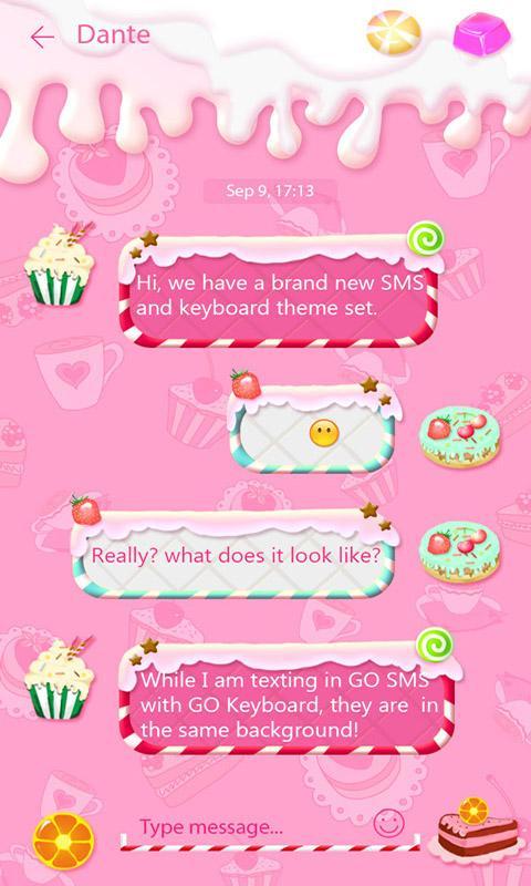 (FREE) GO SMS SWEET THEME