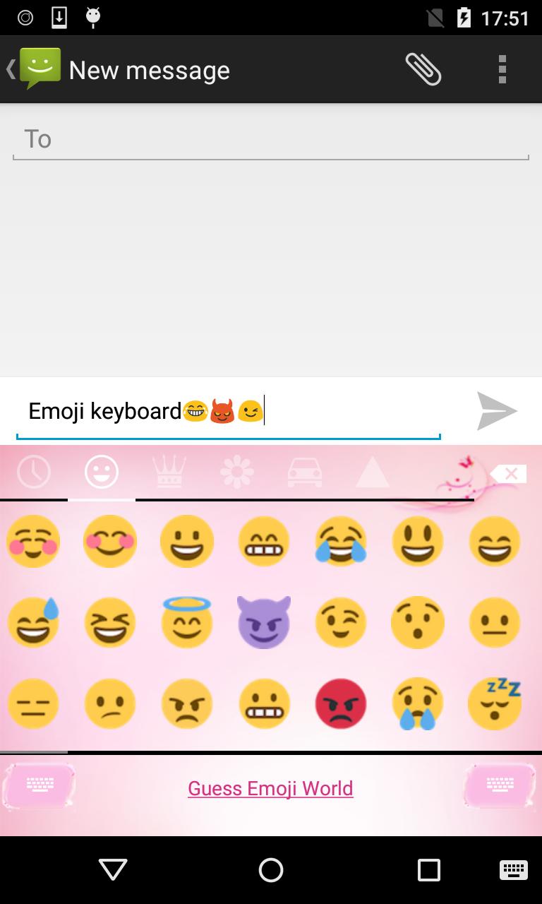 Emoji Keyboard - Flower Pink