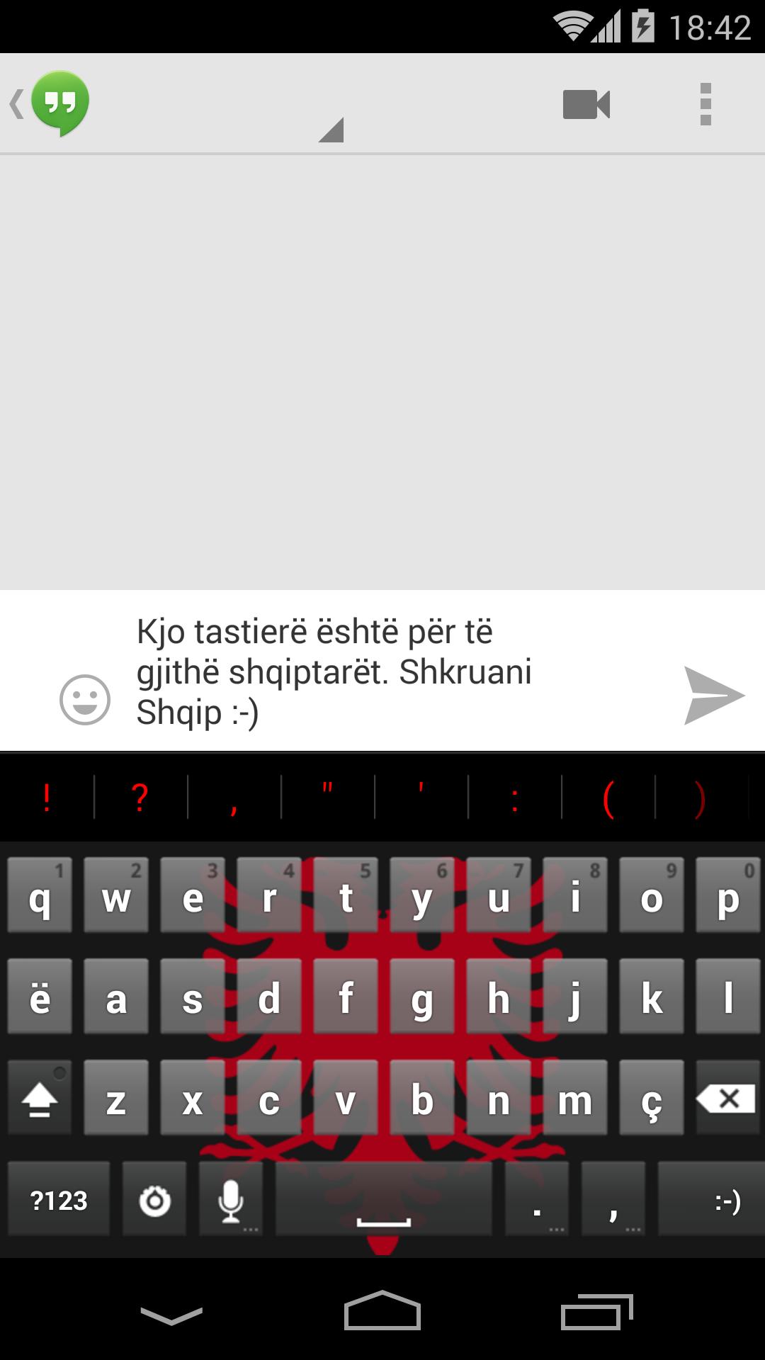 Tastiera Shqip - Albanian Key.