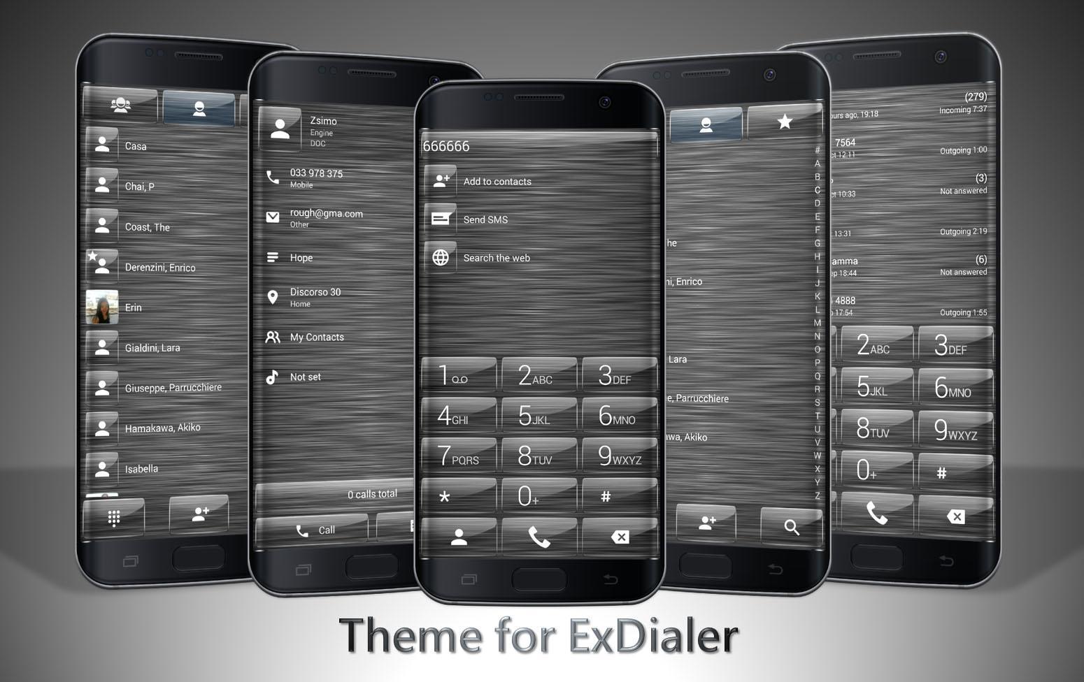 Dialer Theme Brushed Glass