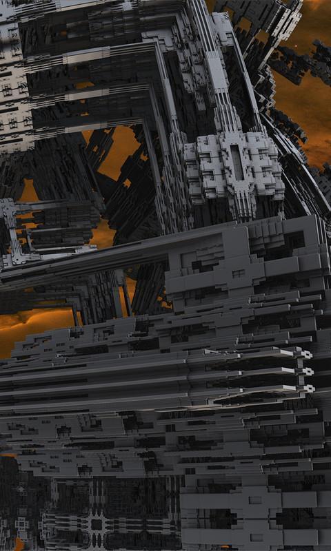 Dual Monitor Fractal Sci Fi Li