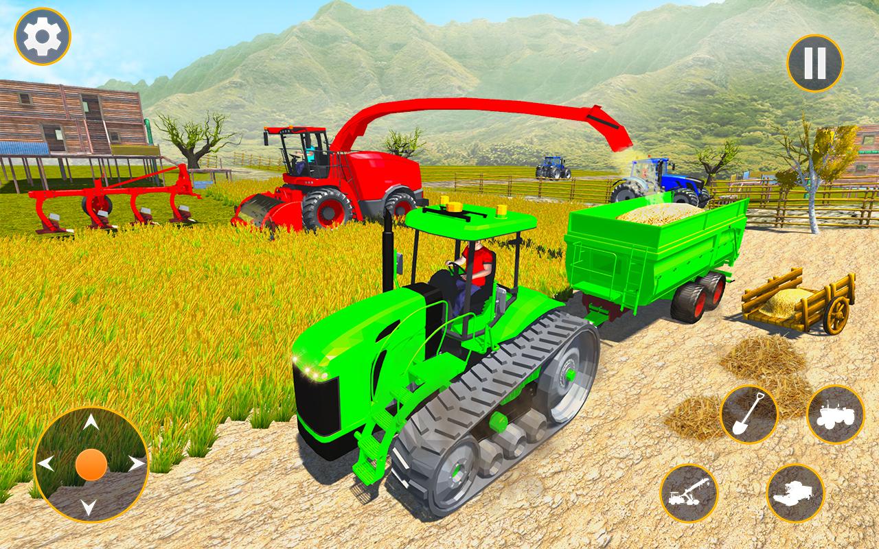 Tractor Trolley Farming Games