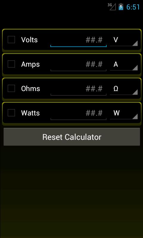 Ohms Law Calculator