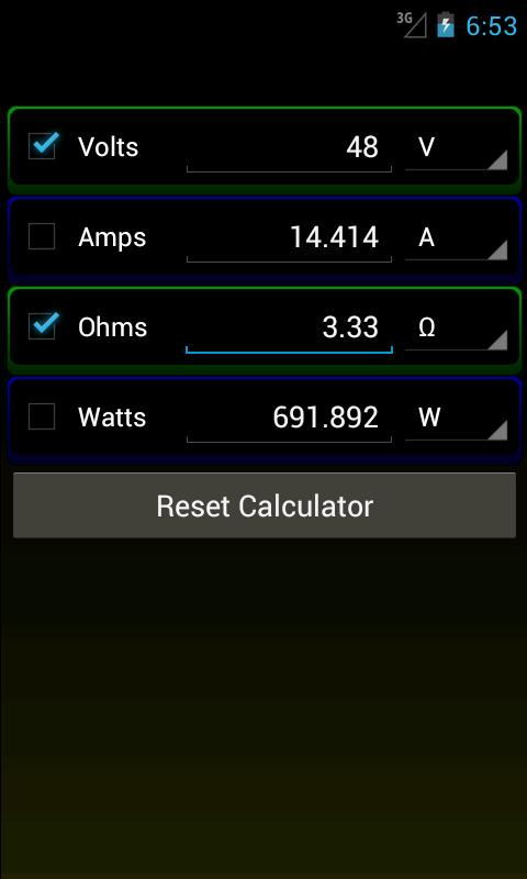 Ohms Law Calculator