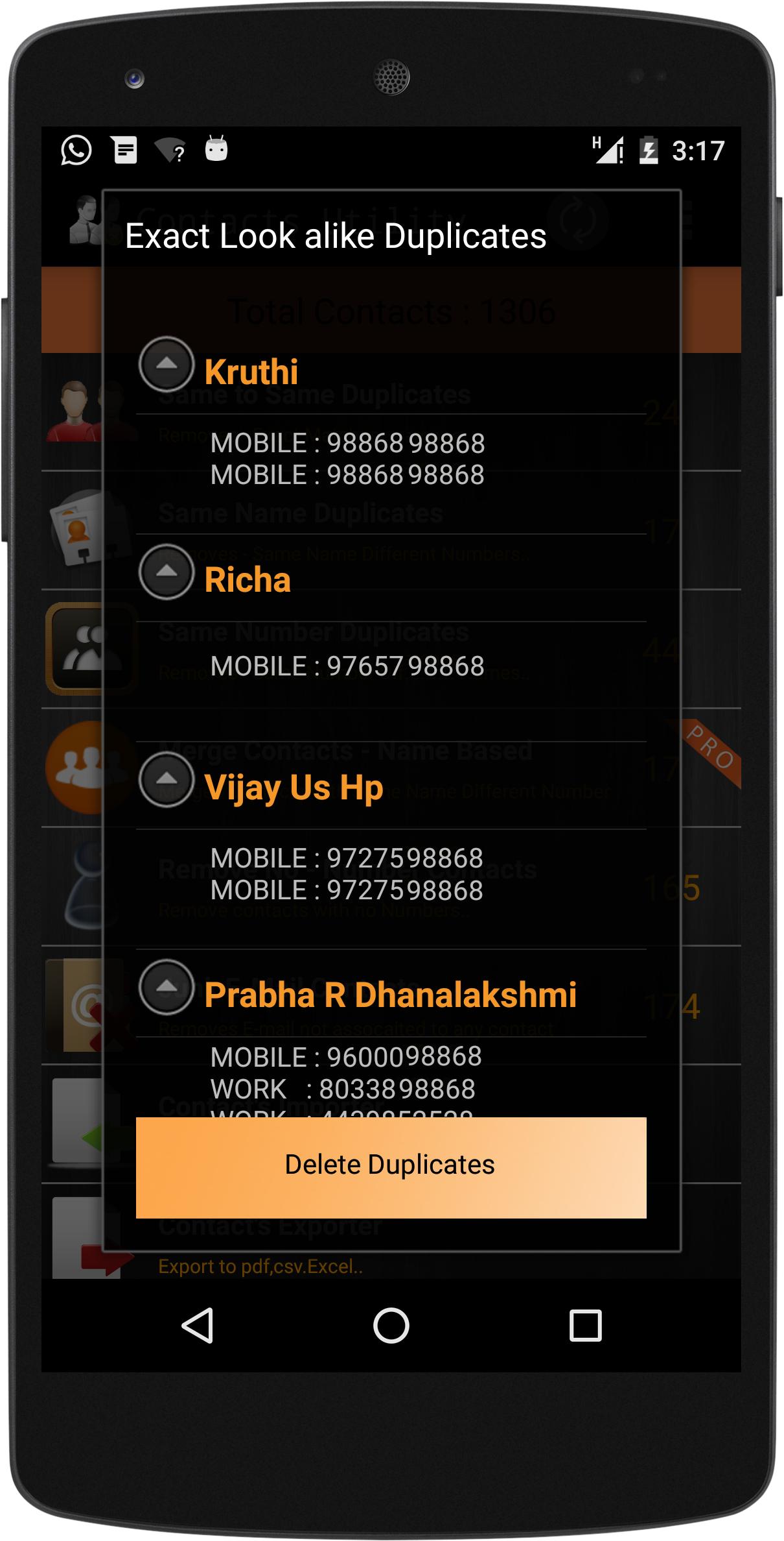 Duplicate Contacts & Utilities