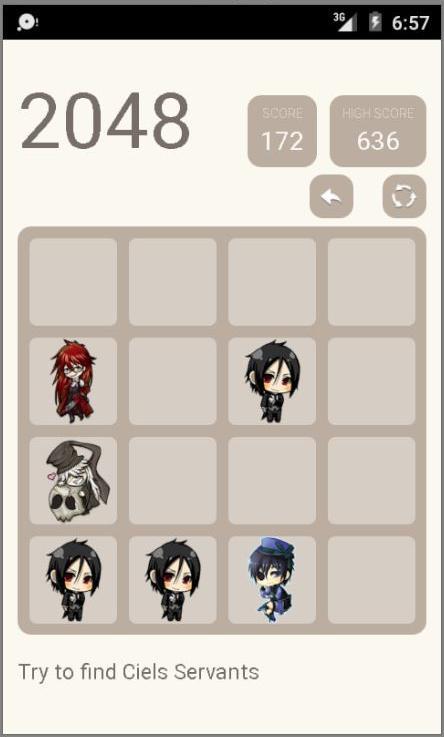 Black Butler 2048 Puzzle