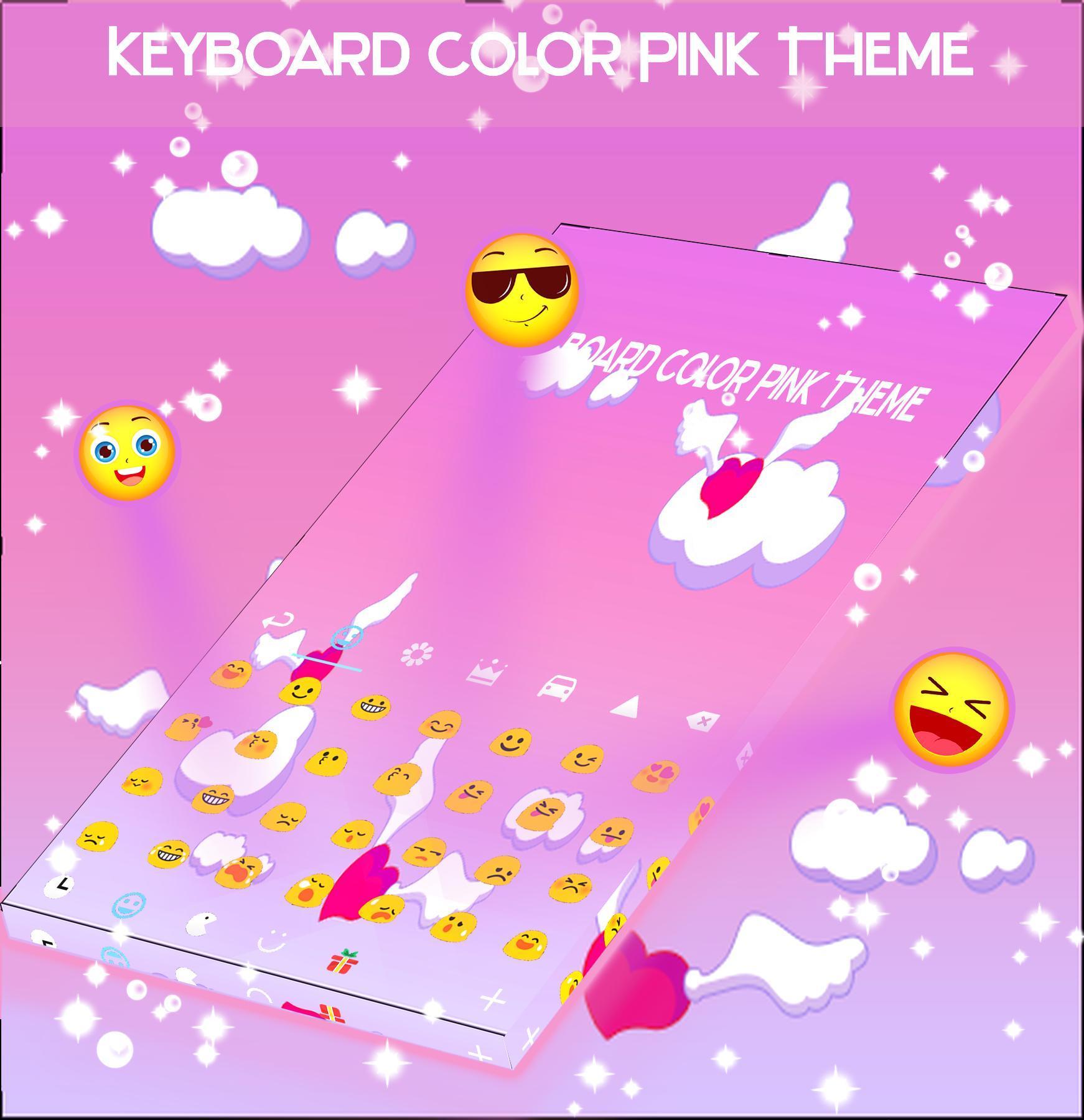 Keyboard Color Pink Theme