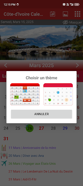 Ivory Coast Calendar