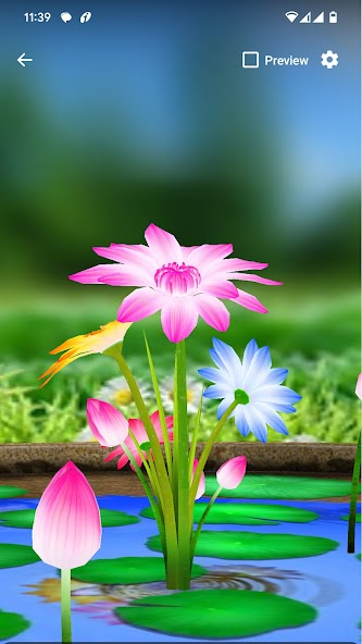 3D Flowers Touch Wallpaper