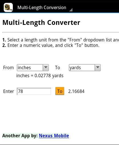 Length Measurement Conversion