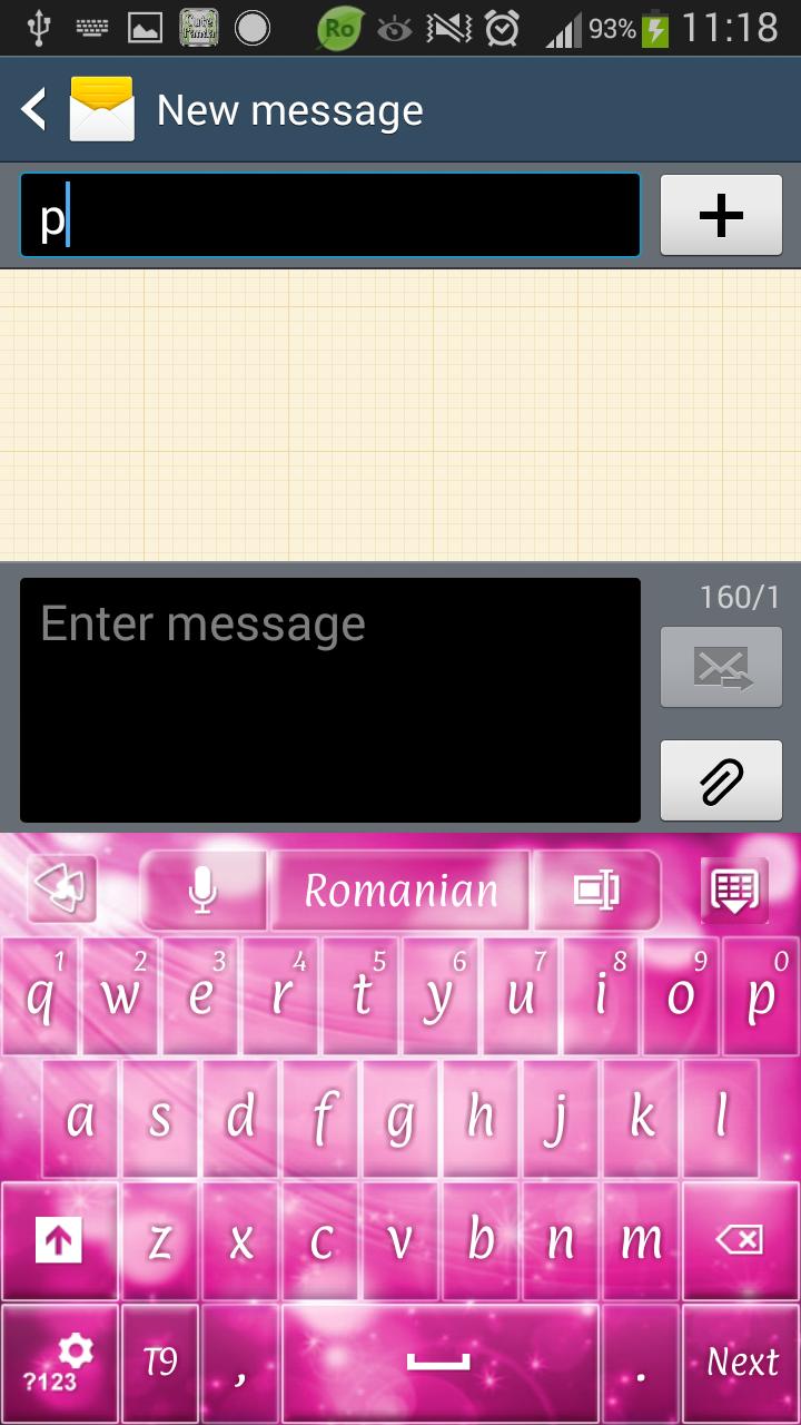 GO Keyboard Pink Sparkle