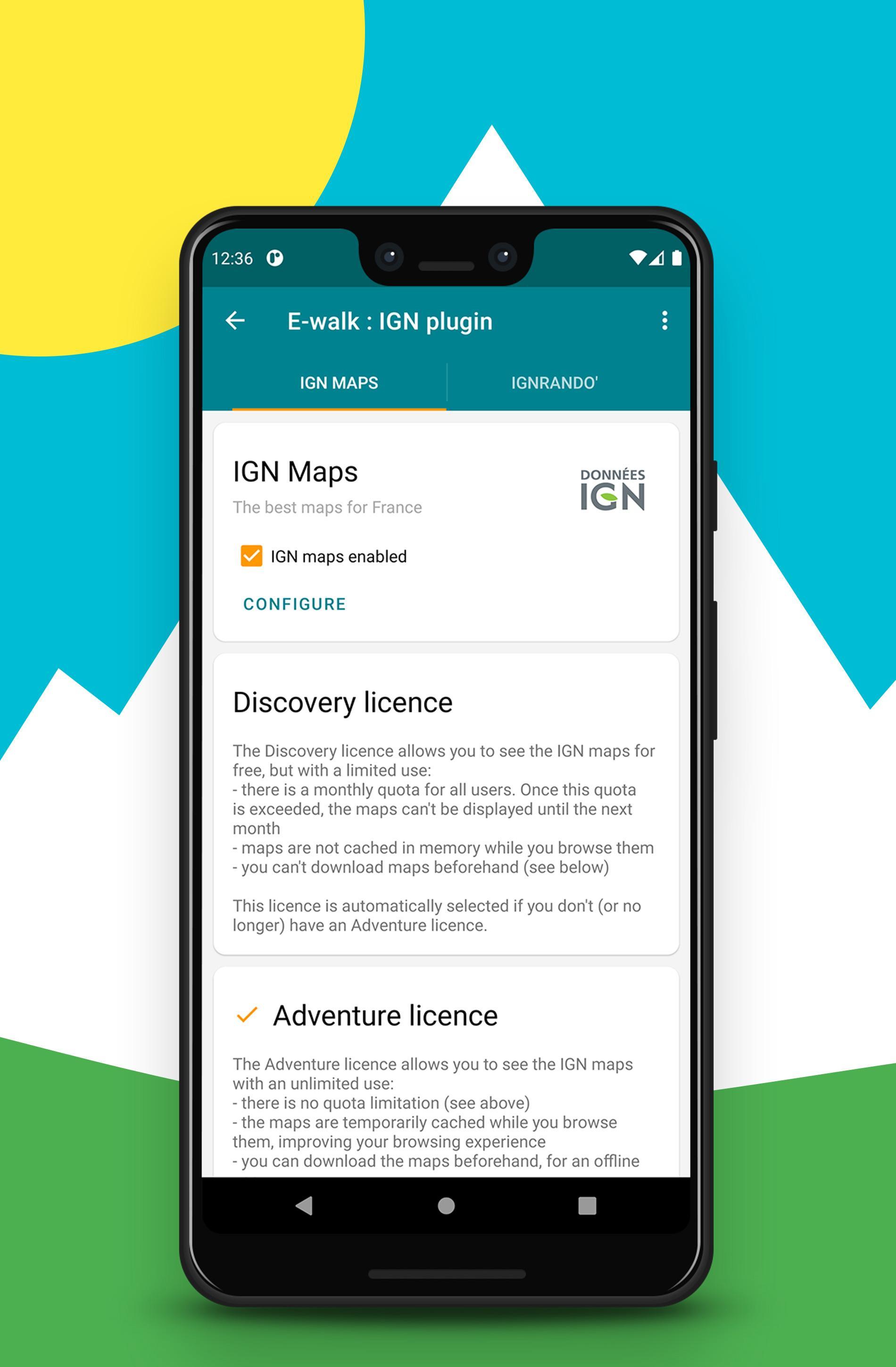 IGN maps (E-walk plugin)