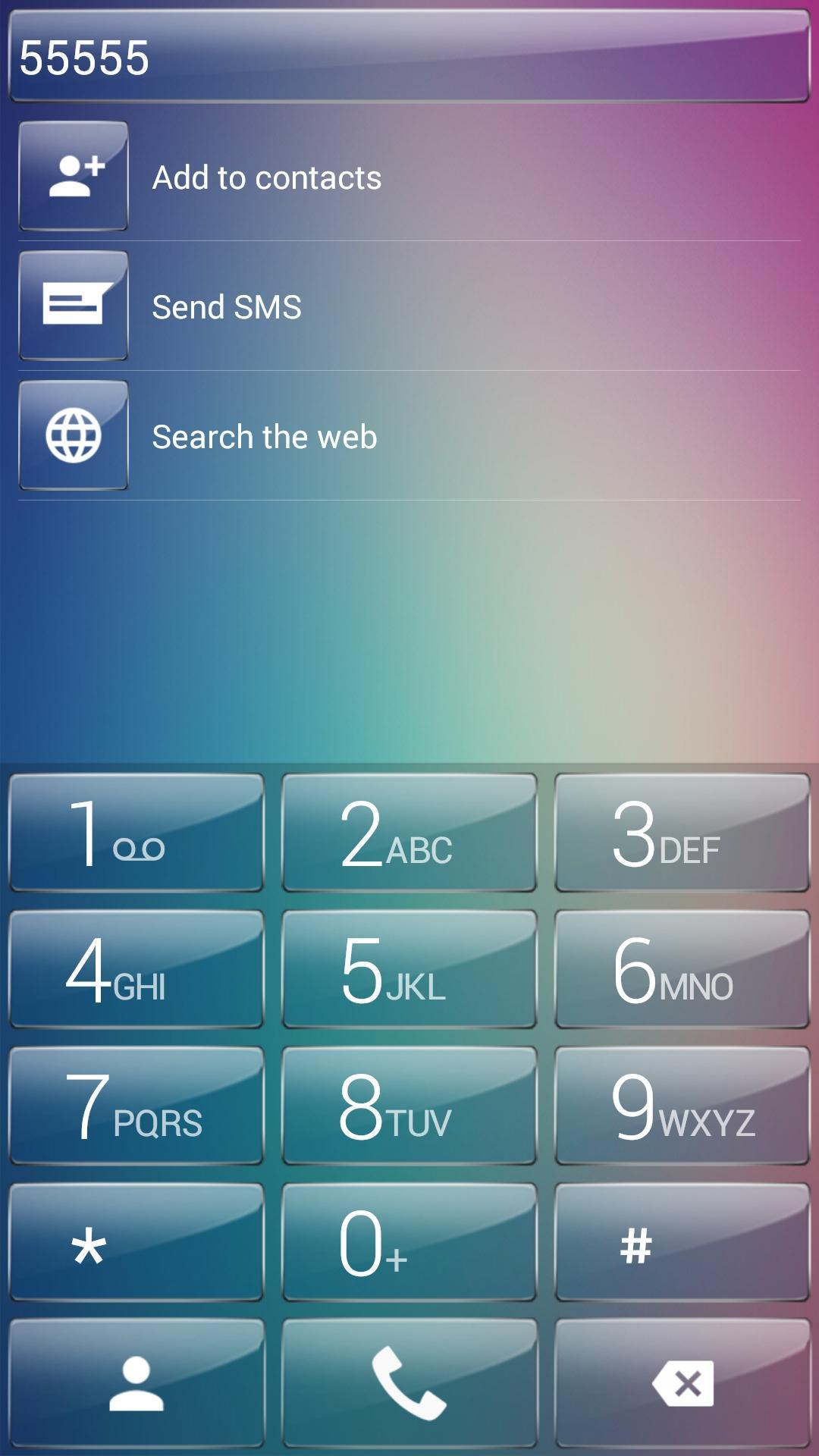 Dialer Theme Pastel Glass drup