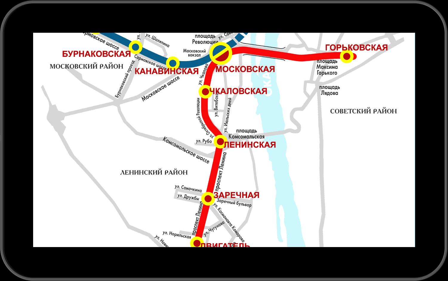 Nizhny Novgorod Subway Map