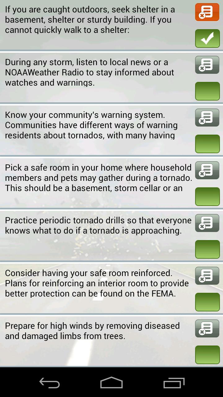 Tornado-Checklist