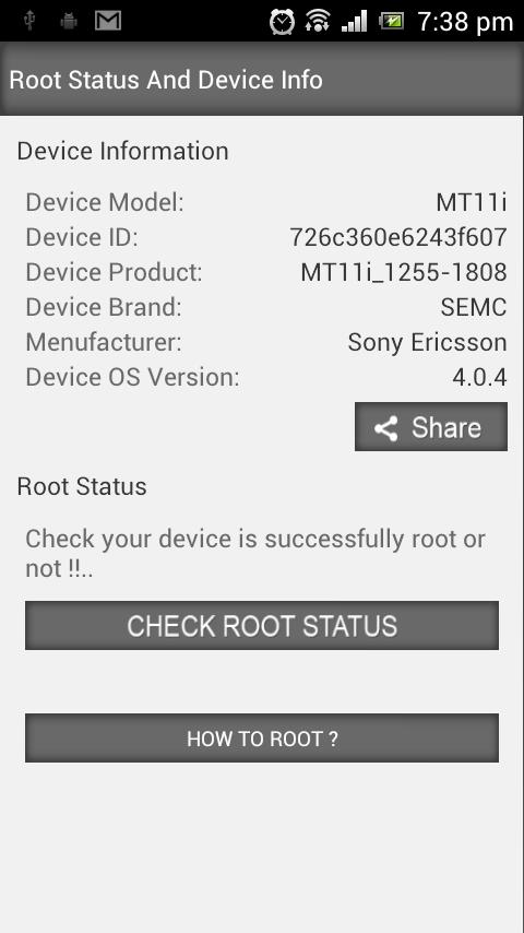 Root Status & Device Info