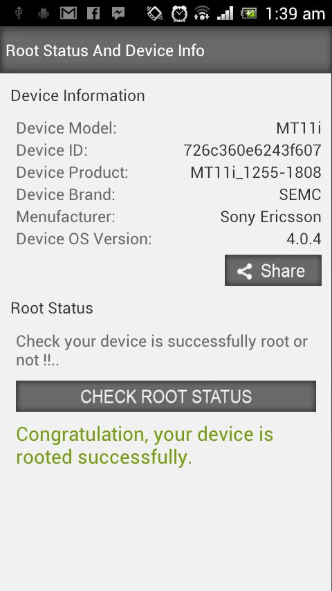 Root Status & Device Info
