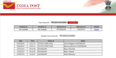 India Post Tracker