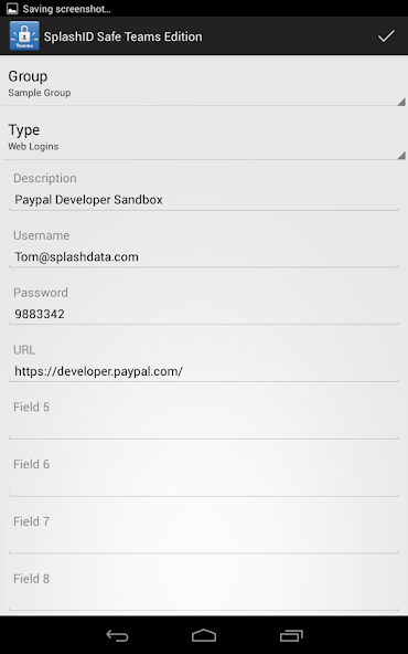 SplashID Safe for Teams