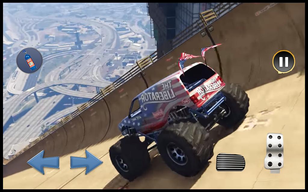 Monster Truck : Mega Ramp Driving Impossible Stunt