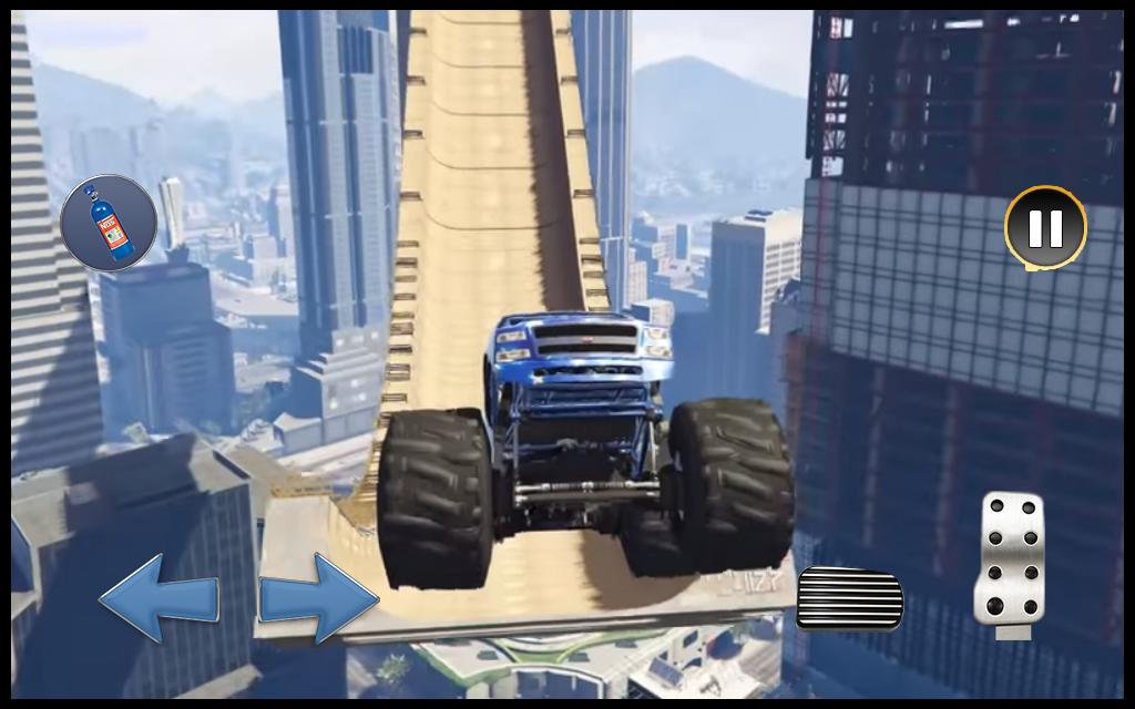 Monster Truck : Mega Ramp Driving Impossible Stunt