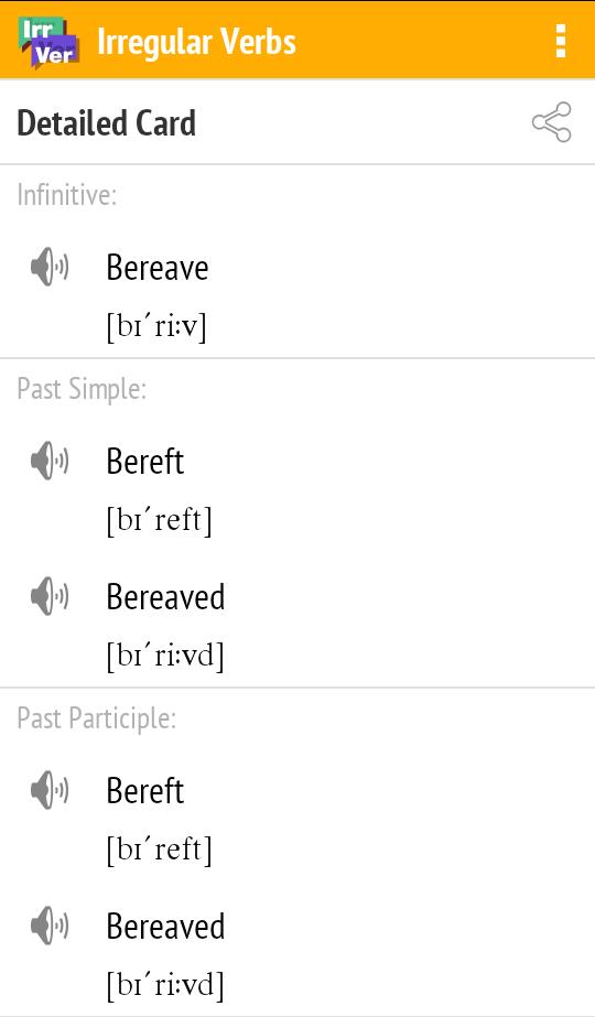 English Irregular Verbs