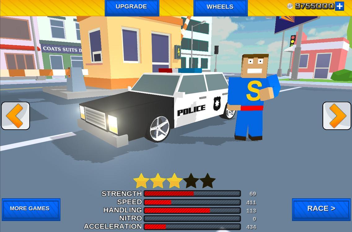 Car Craft Blocky City Racer