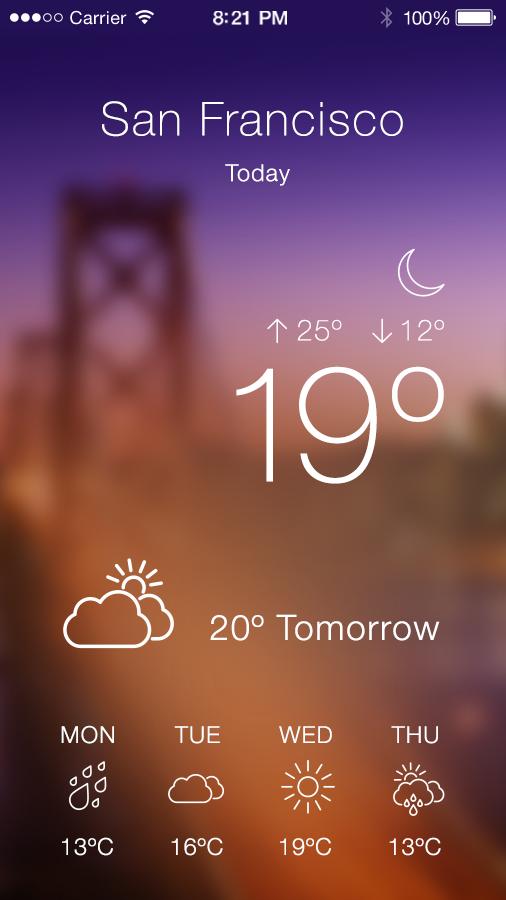 Animated Weather Widget