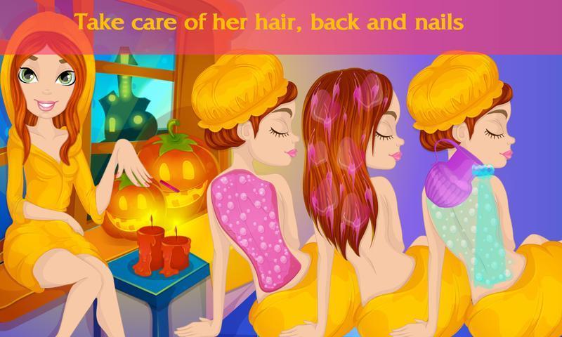 Halloween pumpkin spa salon