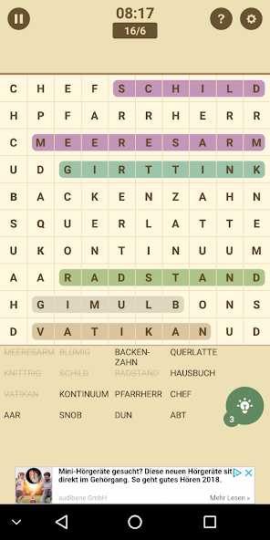 Wortsuche, Wortpuzzle - Sermox