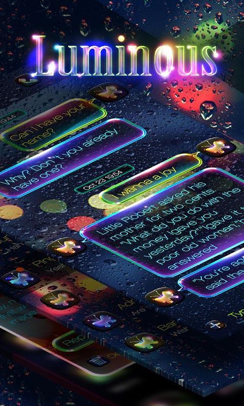 (FREE) GO SMS LUMINOUS THEME