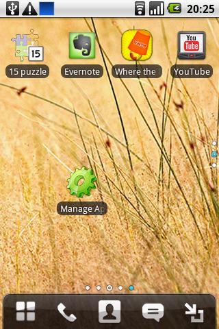 Manage Applications Shortcut