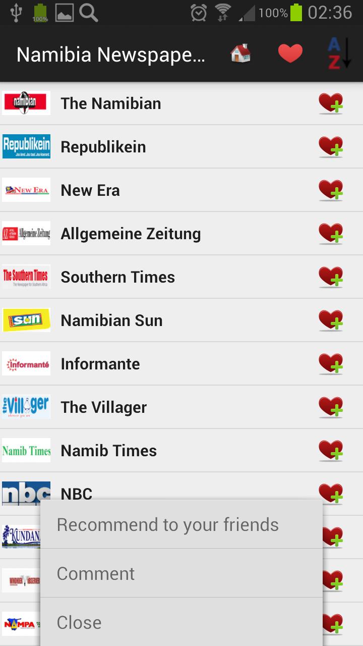 Namibia Newspapers And News