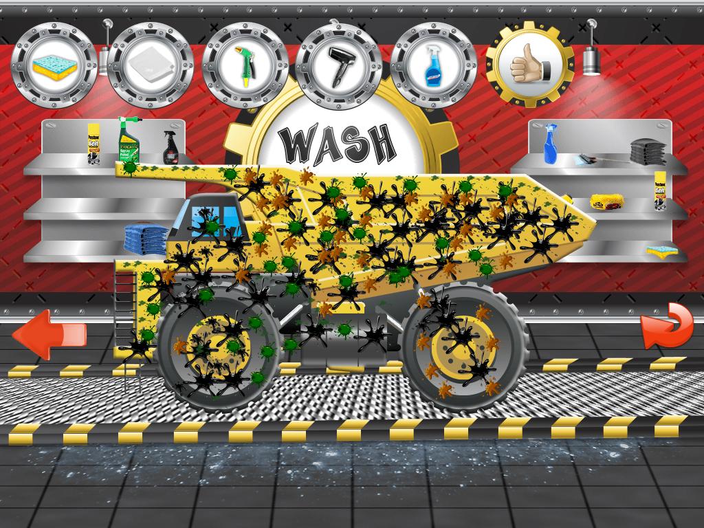 Tractors and Truck Wash Games