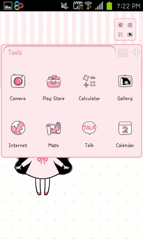 Pink Ribbon go launcher theme