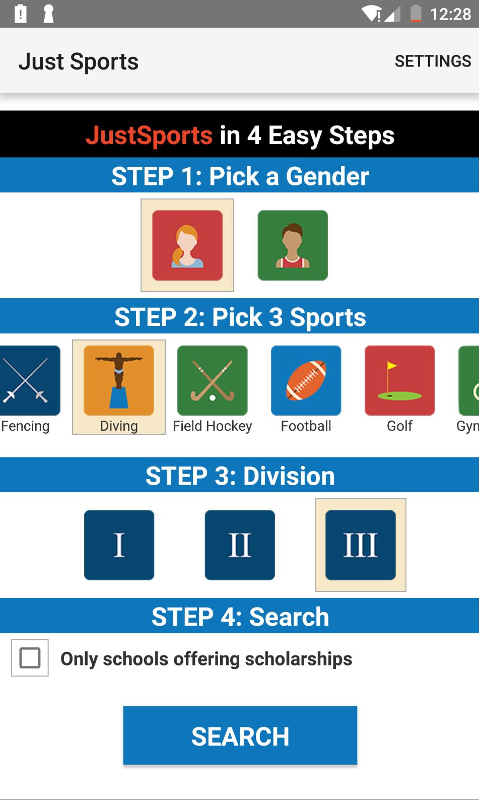 Mobile University Just Sports