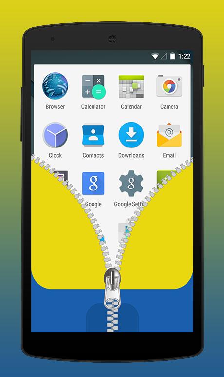 Funny Minion Zipper Screenlock
