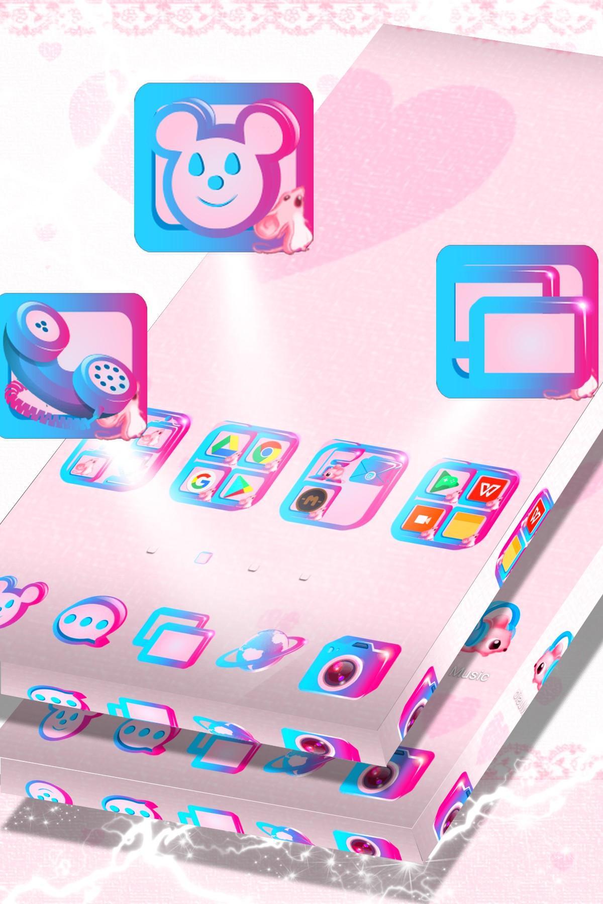 Cute Mice Launcher Theme