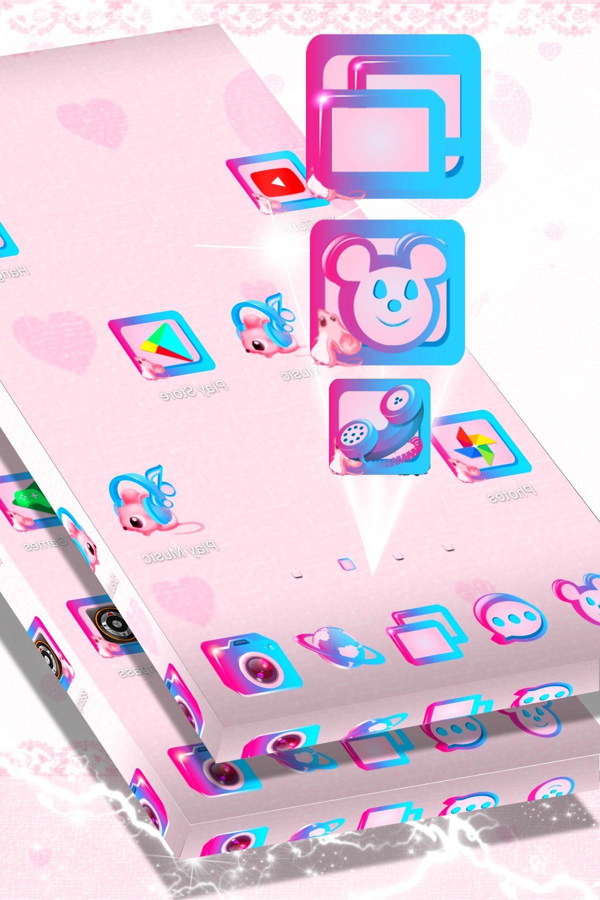 Cute Mice Launcher Theme