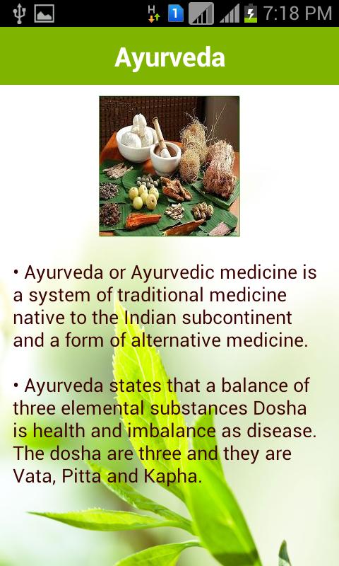 Ayurvedic Treatment