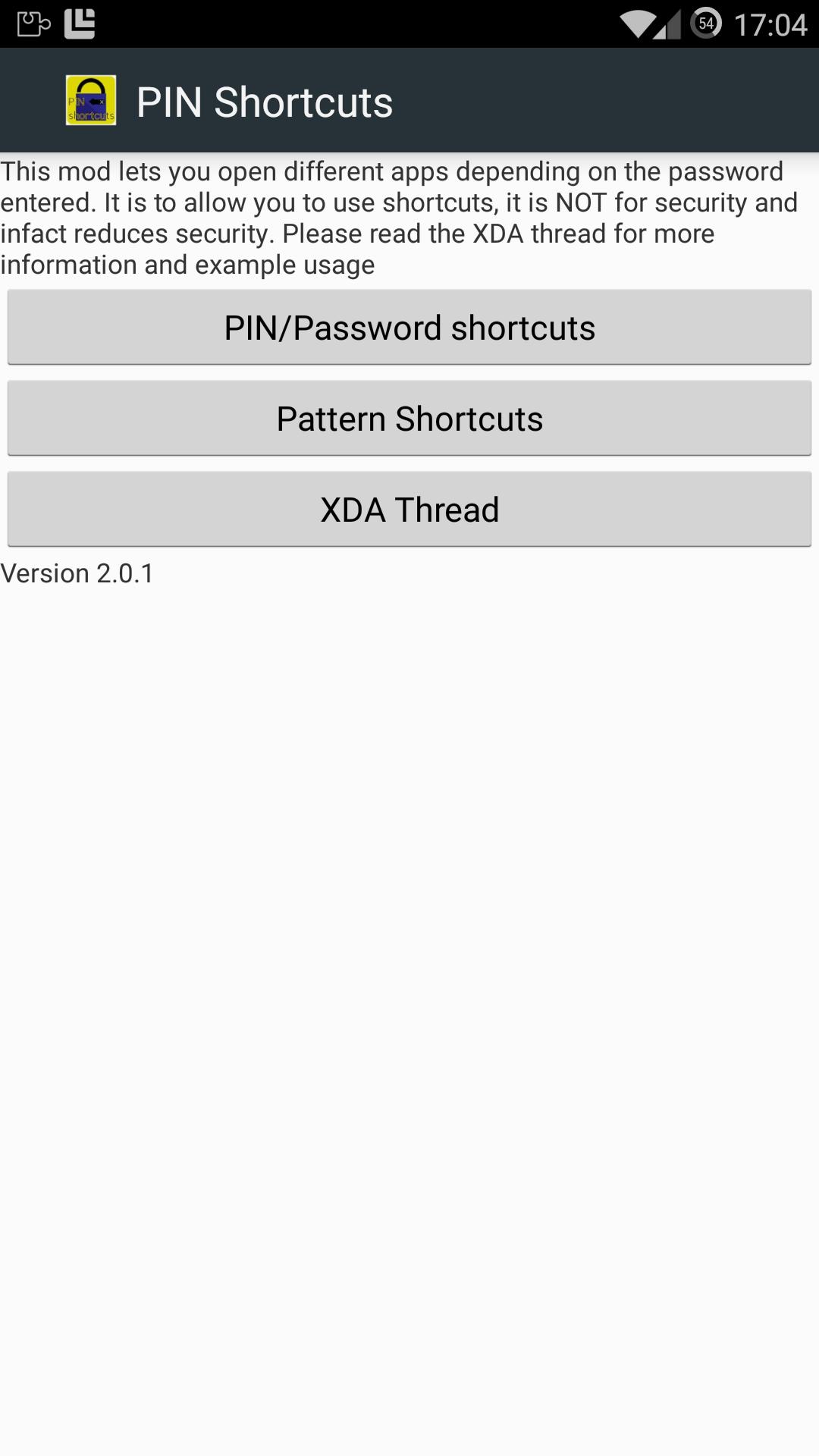 PINshortcuts - Xposed Module