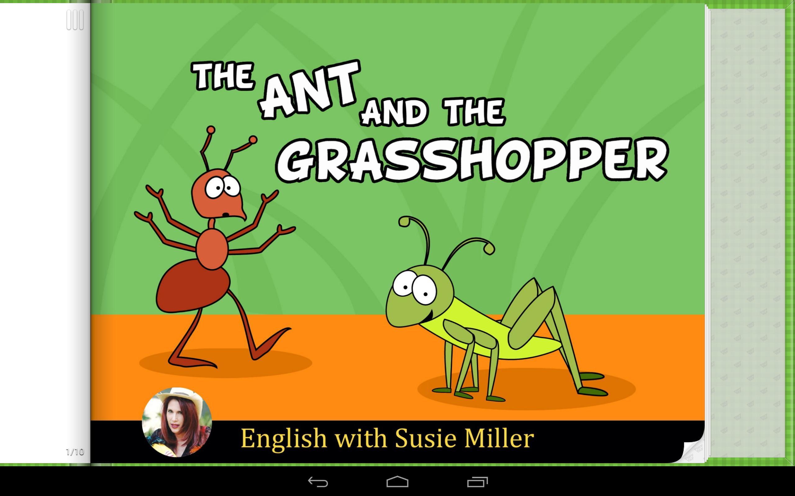 Ant and Grasshopper Storybook