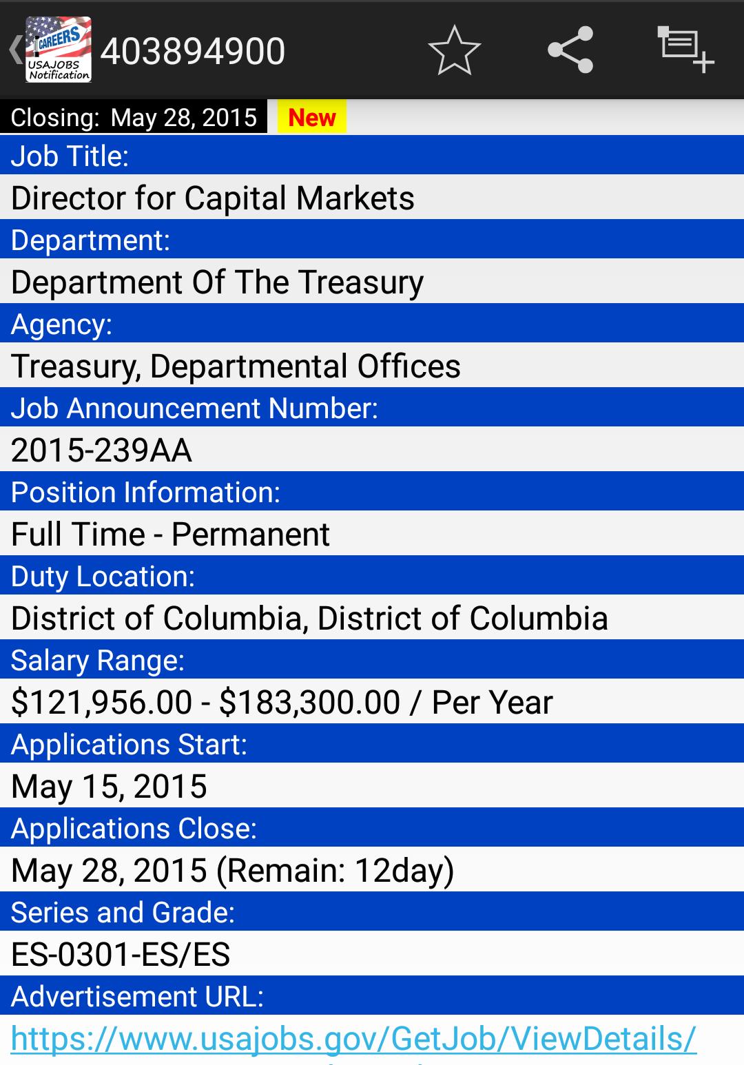 USA Jobs Notification