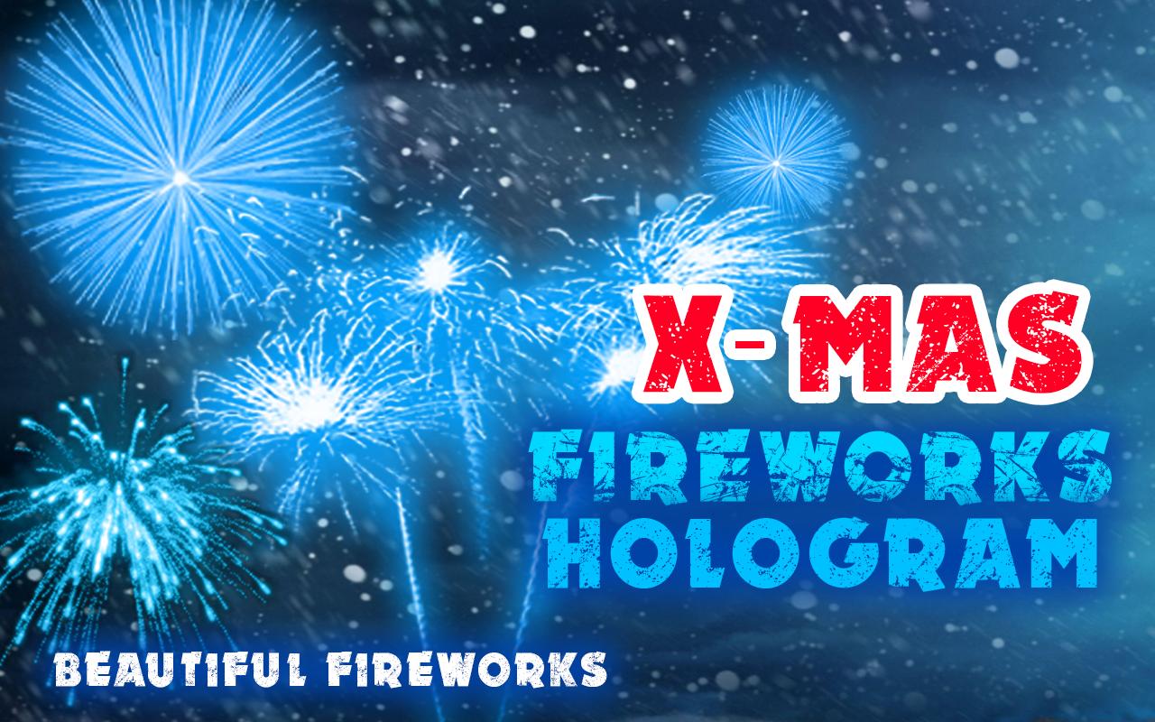 X-Mas Fireworks Hologram 3D