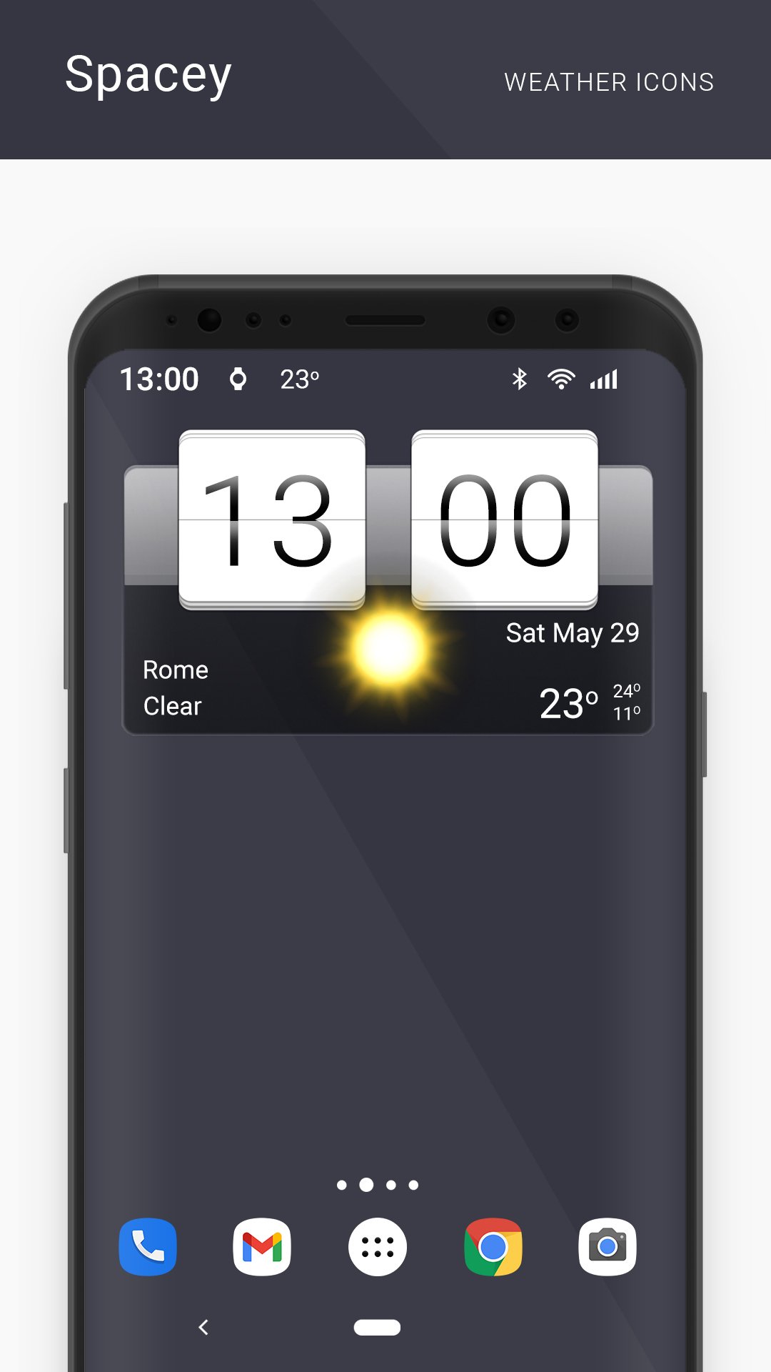 Spacey weather icons