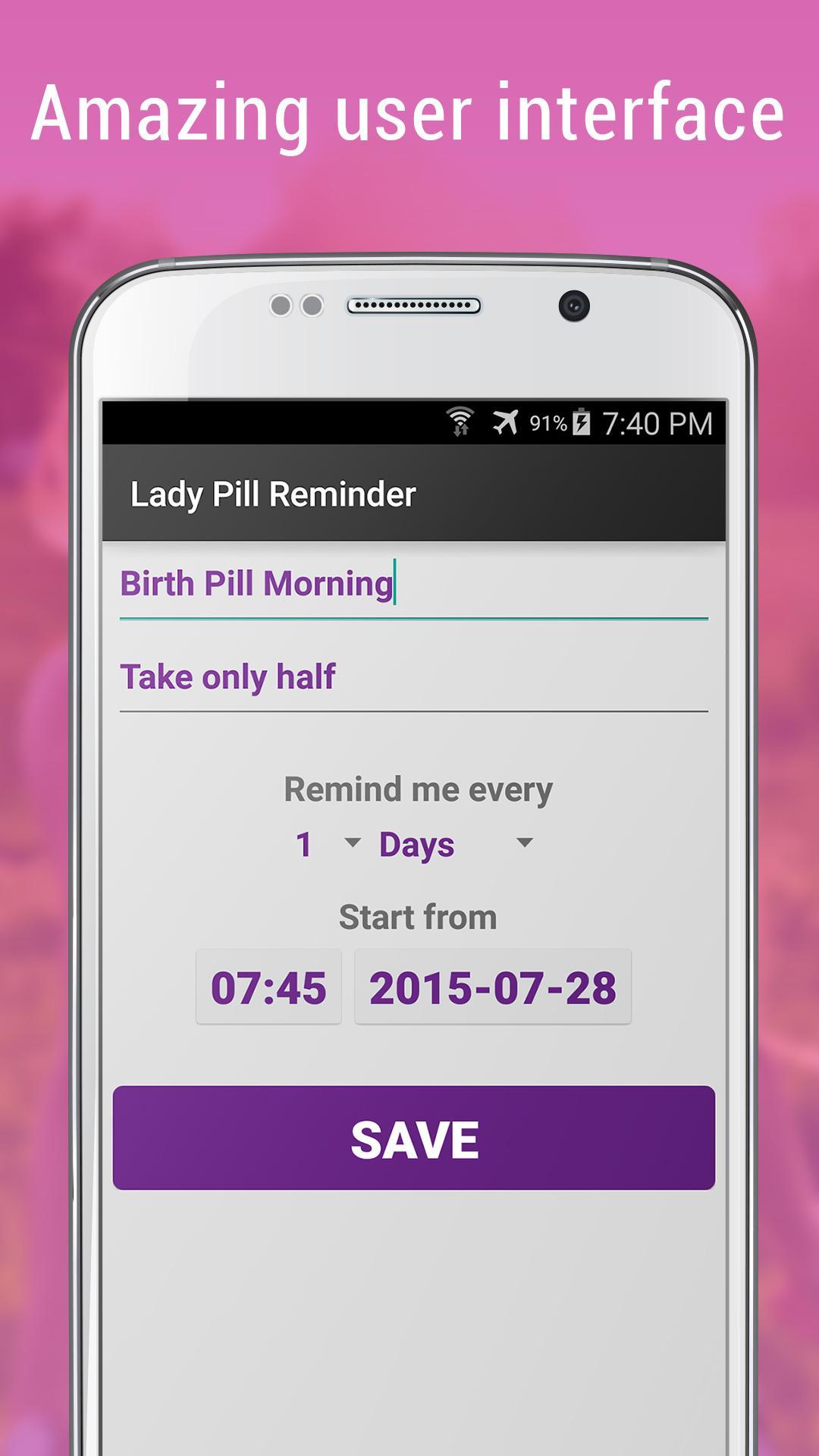 Lady & Birth Pill Reminder